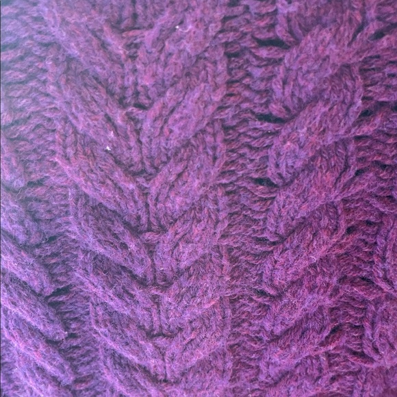 J. Crew Purple Cable Knit Cardigan with Gold Buttons - Picture 4 of 7